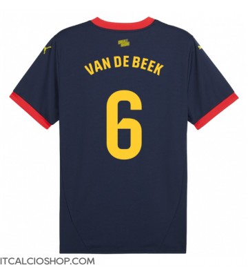 Girona Donny van de Beek #6 Seconda Maglia 2024-25 Manica Corta